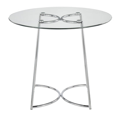 Cece Dinette Table, Chrome/Glass
