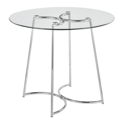 Cece Dinette Table, Chrome/Glass