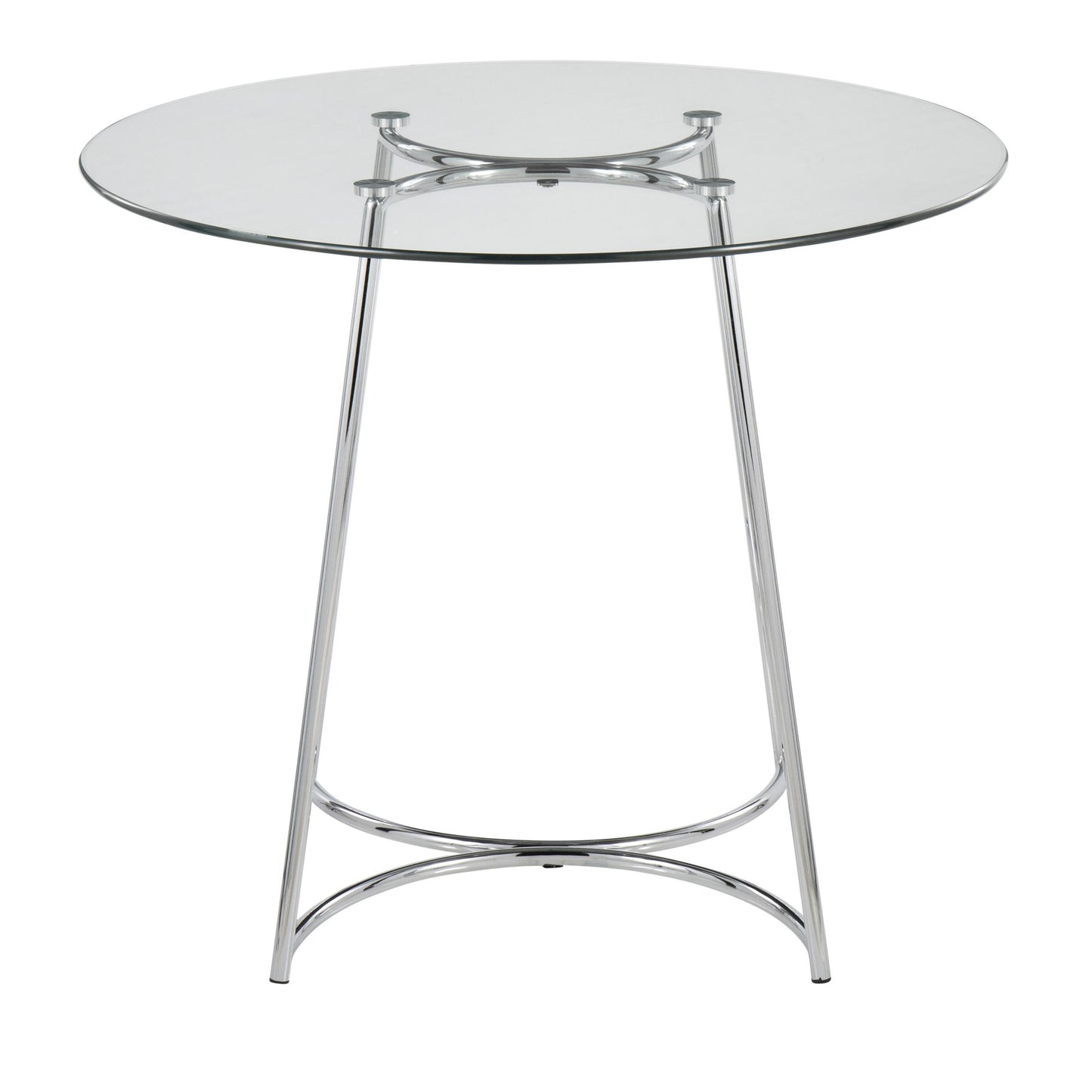 Cece Dinette Table, Chrome/Glass