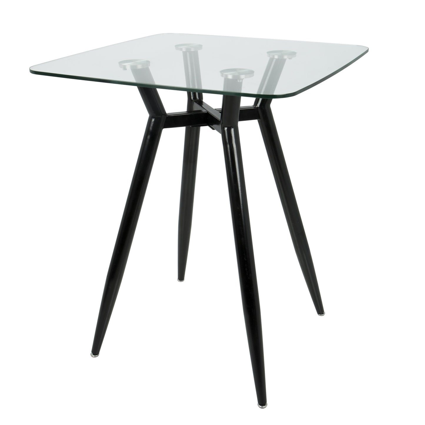 Clara Square Counter Table, Black Metal