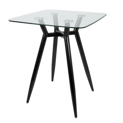 Clara Square Counter Table, Black Metal
