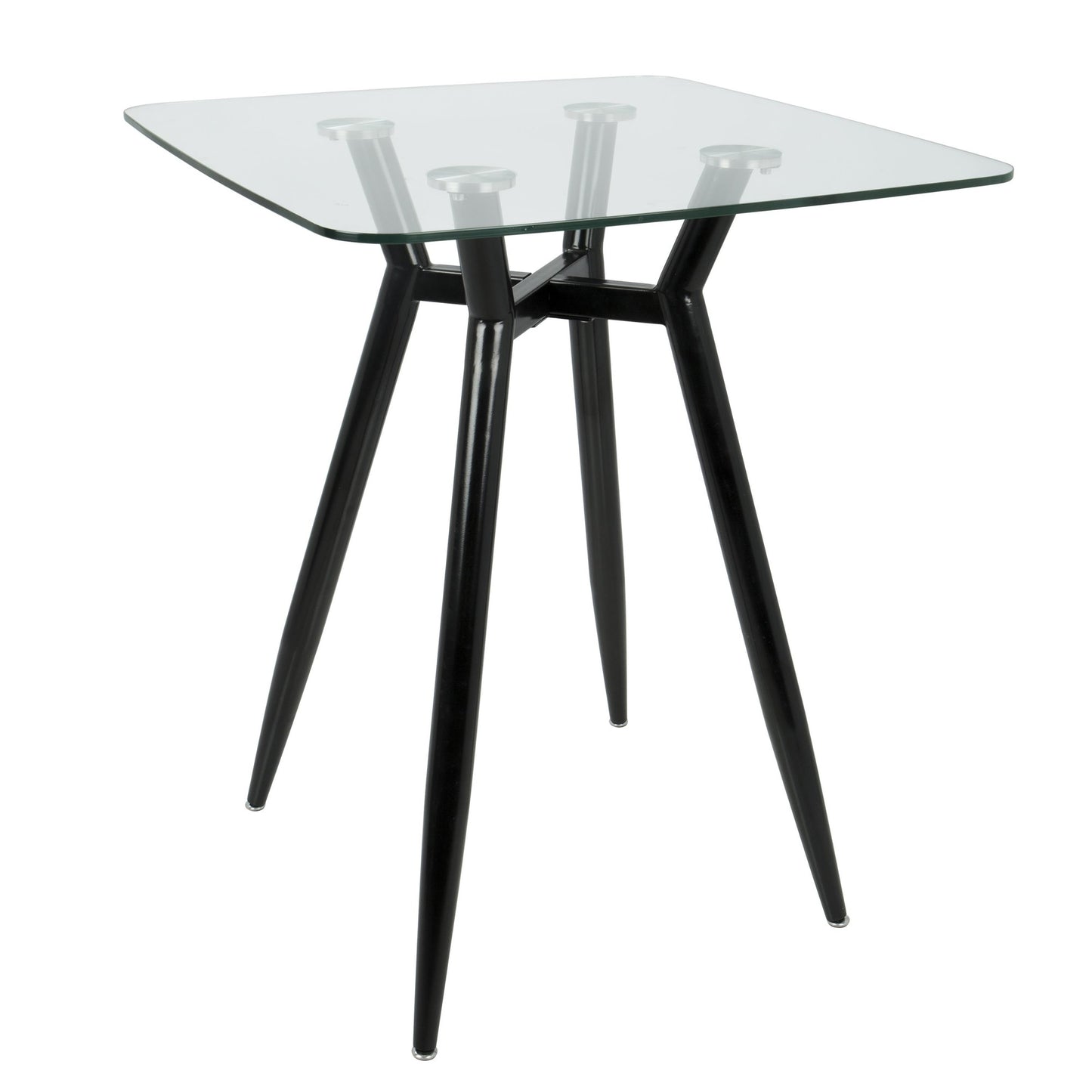 Clara Square Counter Table, Black Metal