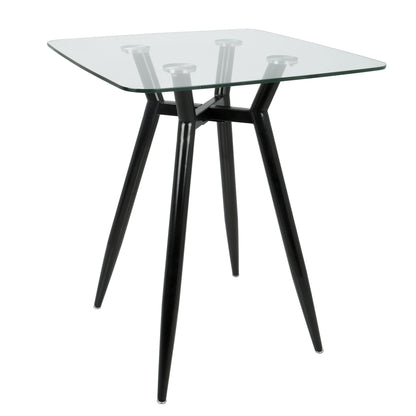 Clara Square Counter Table, Black Metal
