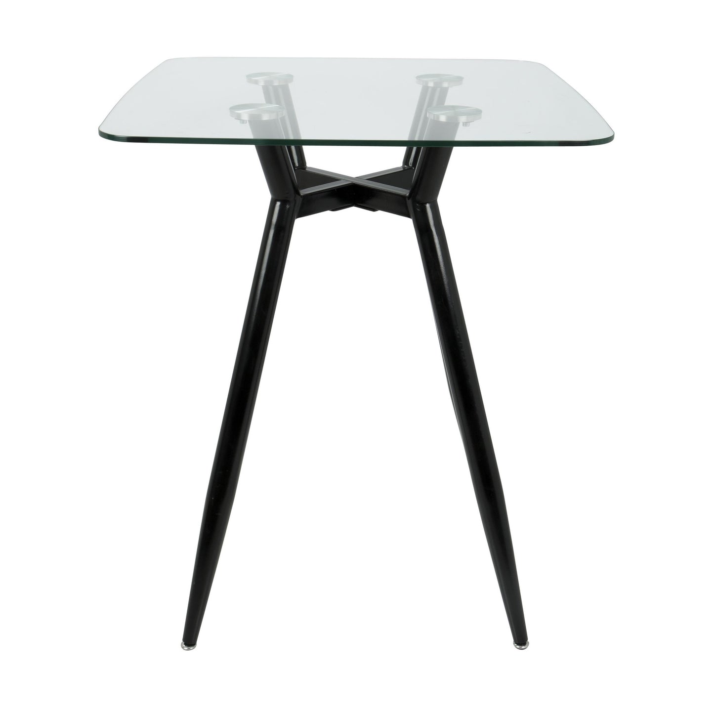 Clara Square Counter Table, Black Metal