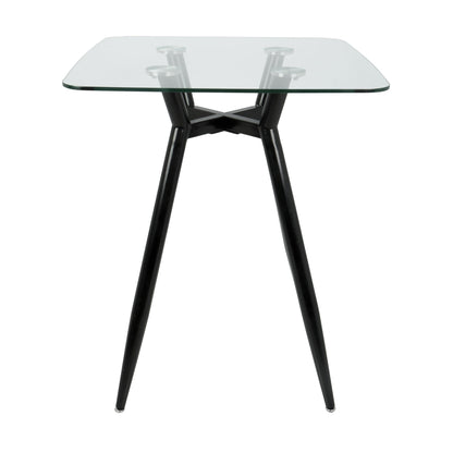 Clara Square Counter Table, Black Metal