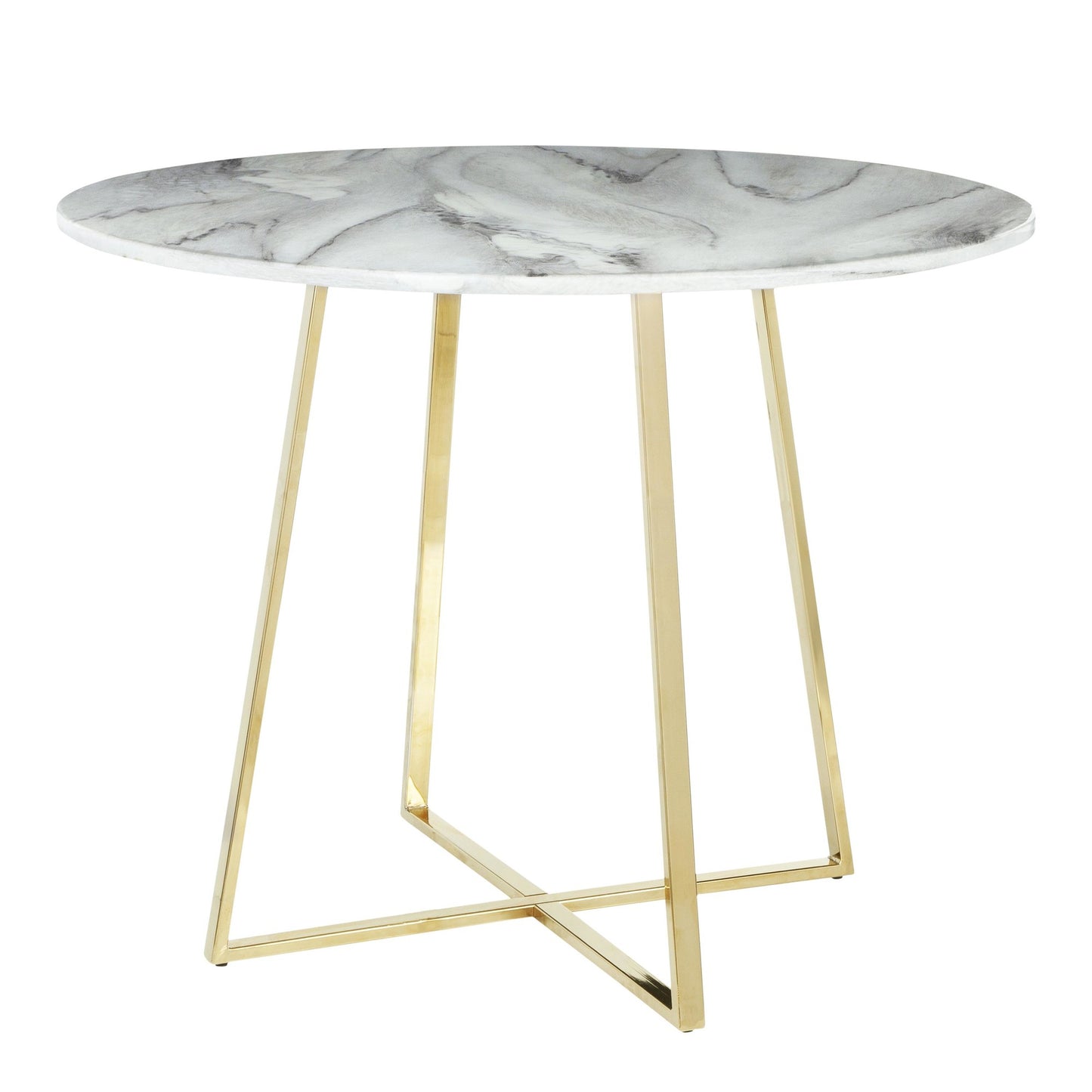 Cosmo Dining Table, Gold/Marble