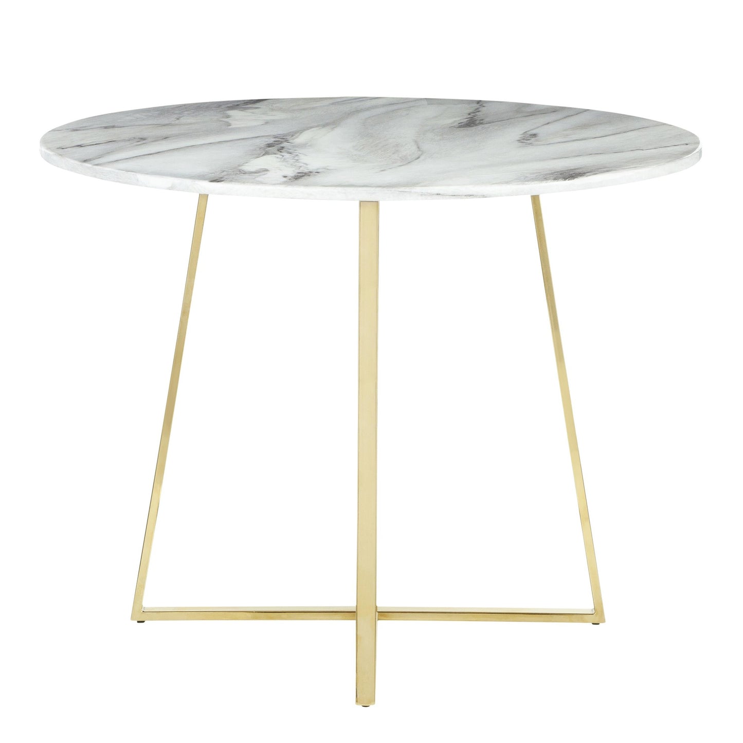 Cosmo Dining Table, Gold/Marble