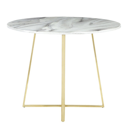 Cosmo Dining Table, Gold/Marble