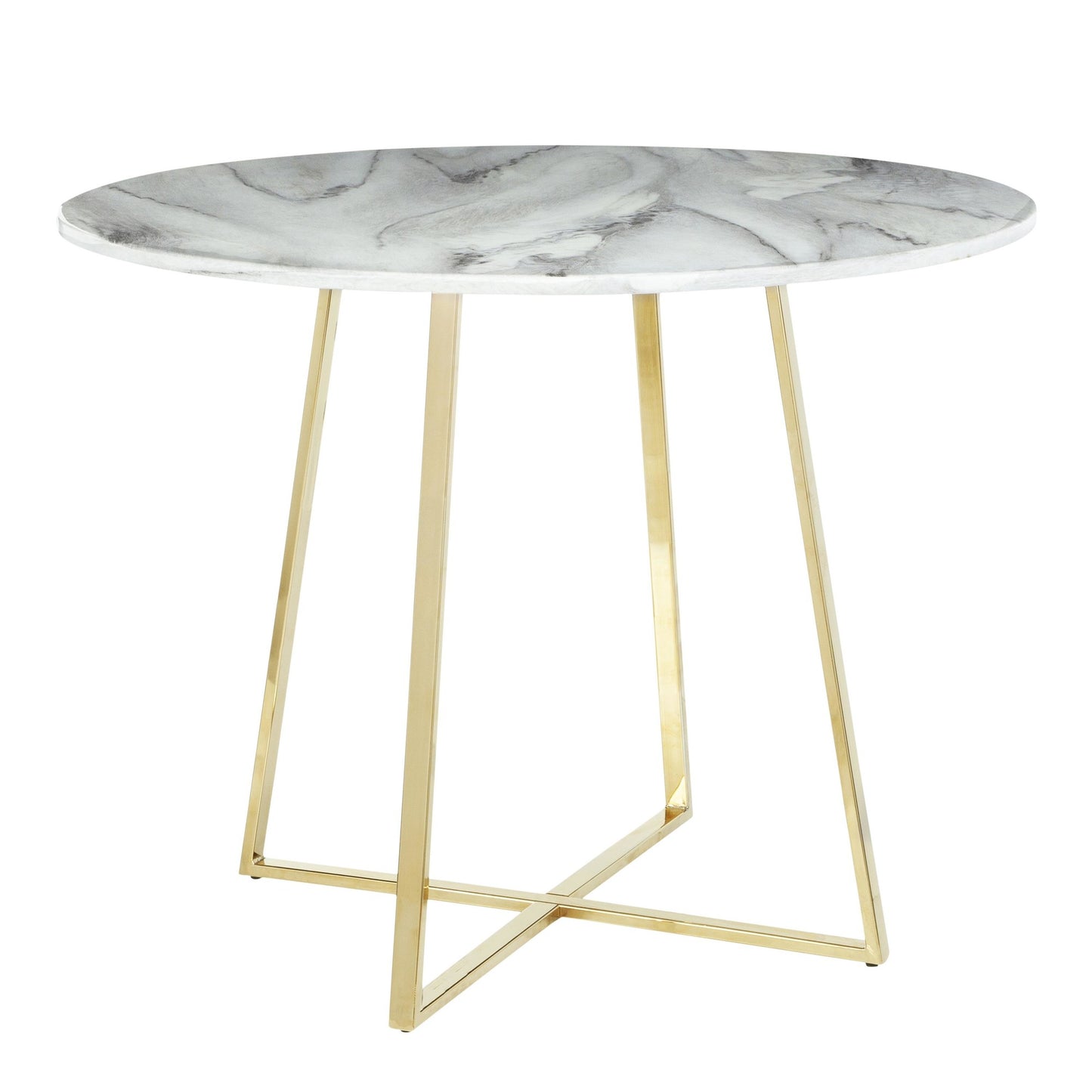 Cosmo Dining Table, Gold/Marble