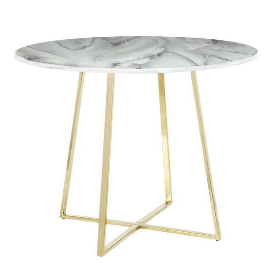Cosmo Dining Table, Gold/Marble