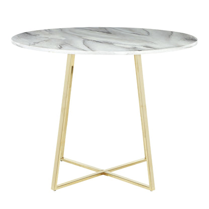 Cosmo Dining Table, Gold/Marble