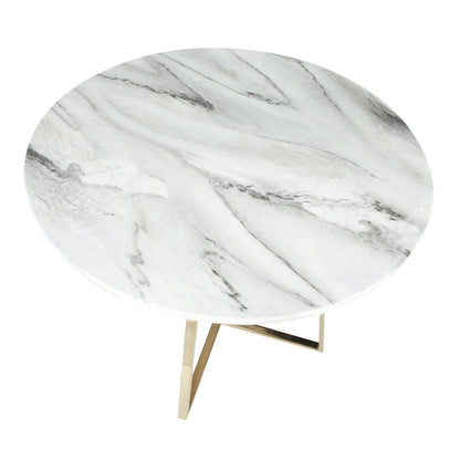 Cosmo Dining Table, Gold/Marble