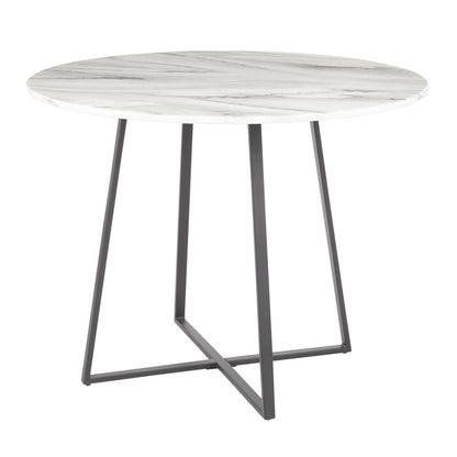 Cosmo Dining Table, Black/Marble