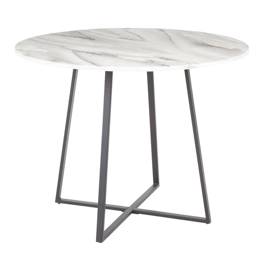 Cosmo Dining Table, Black/Marble