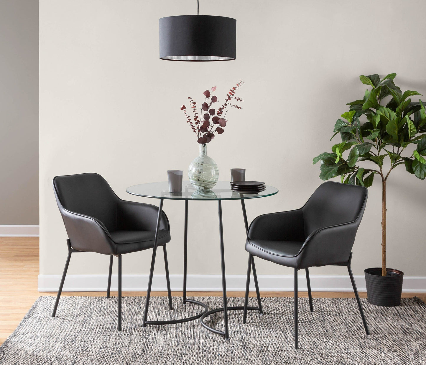 Cece-Daniella Contemporary  3 Piece Dining Set