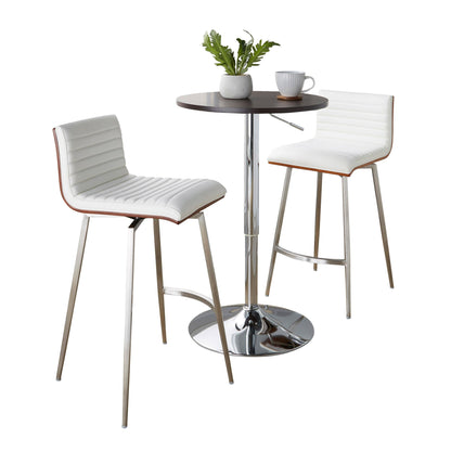 Mason Swivel Adjustable Counter Height Dining Set - 3 Piece, White
