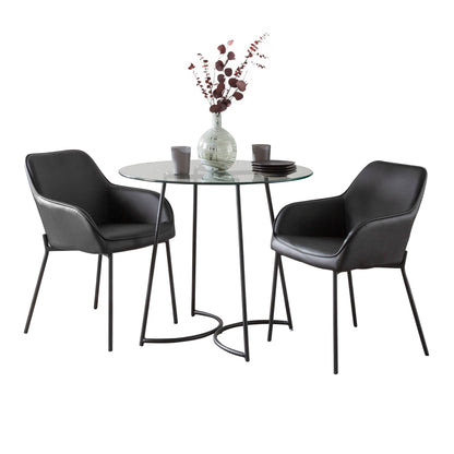 Cece-Daniella Contemporary  3 Piece Dining Set
