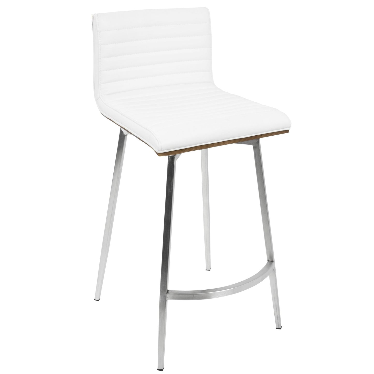 Pebble-Mason Swivel Counter Height Dining Set - 3 Piece, White