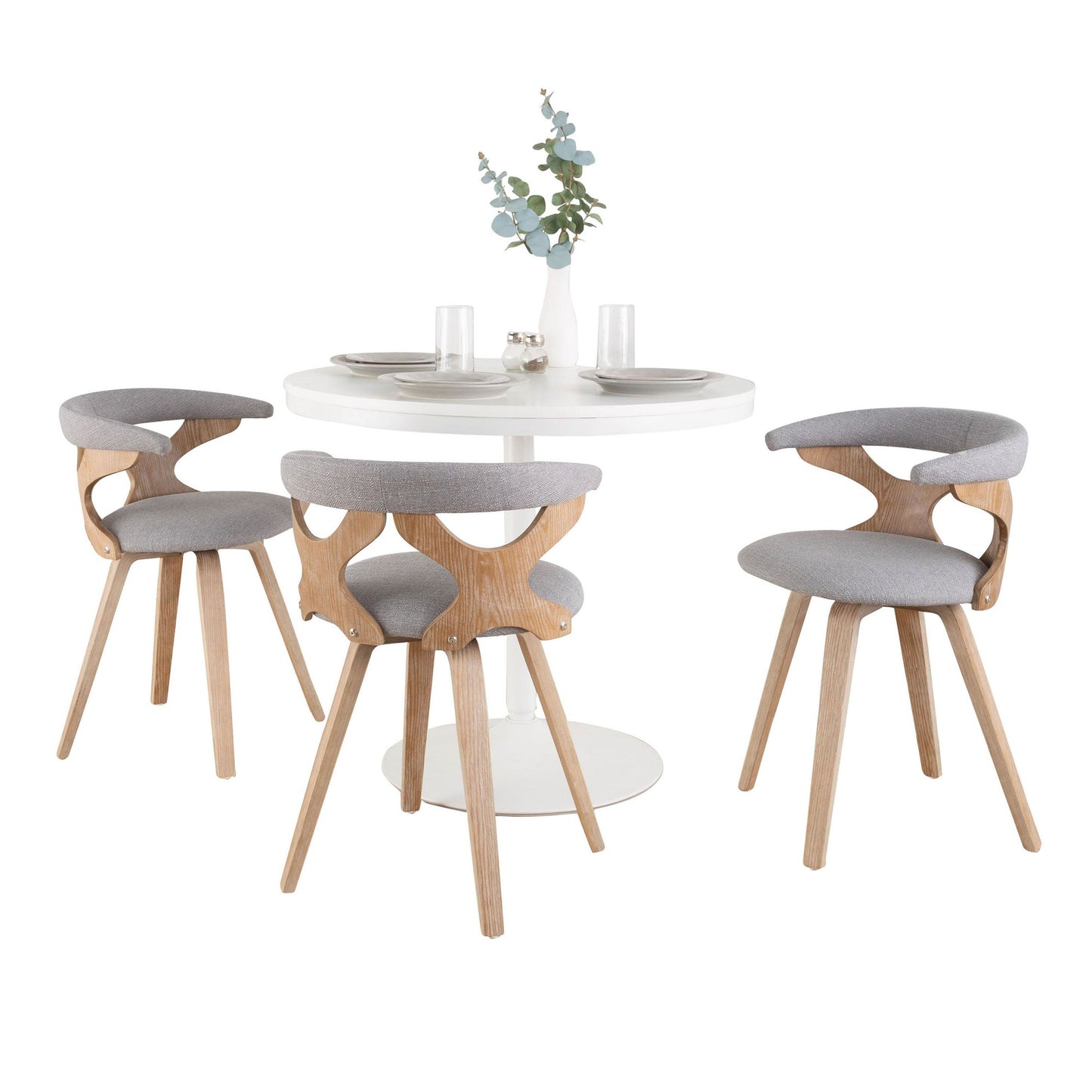 Dakota-Gardenia Contemporary Dining Set - 4 Piece