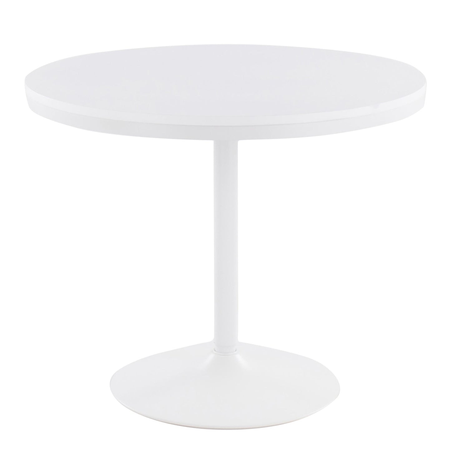 Dakota-Charlotte Contemporary 5 Piece Dining Set in White Steel, Grey Fabric