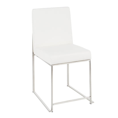 Fuji High Back Dining Set - 5 Piece, White