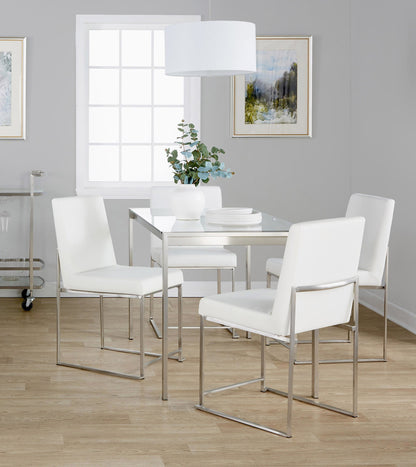 Fuji High Back Dining Set - 5 Piece, White