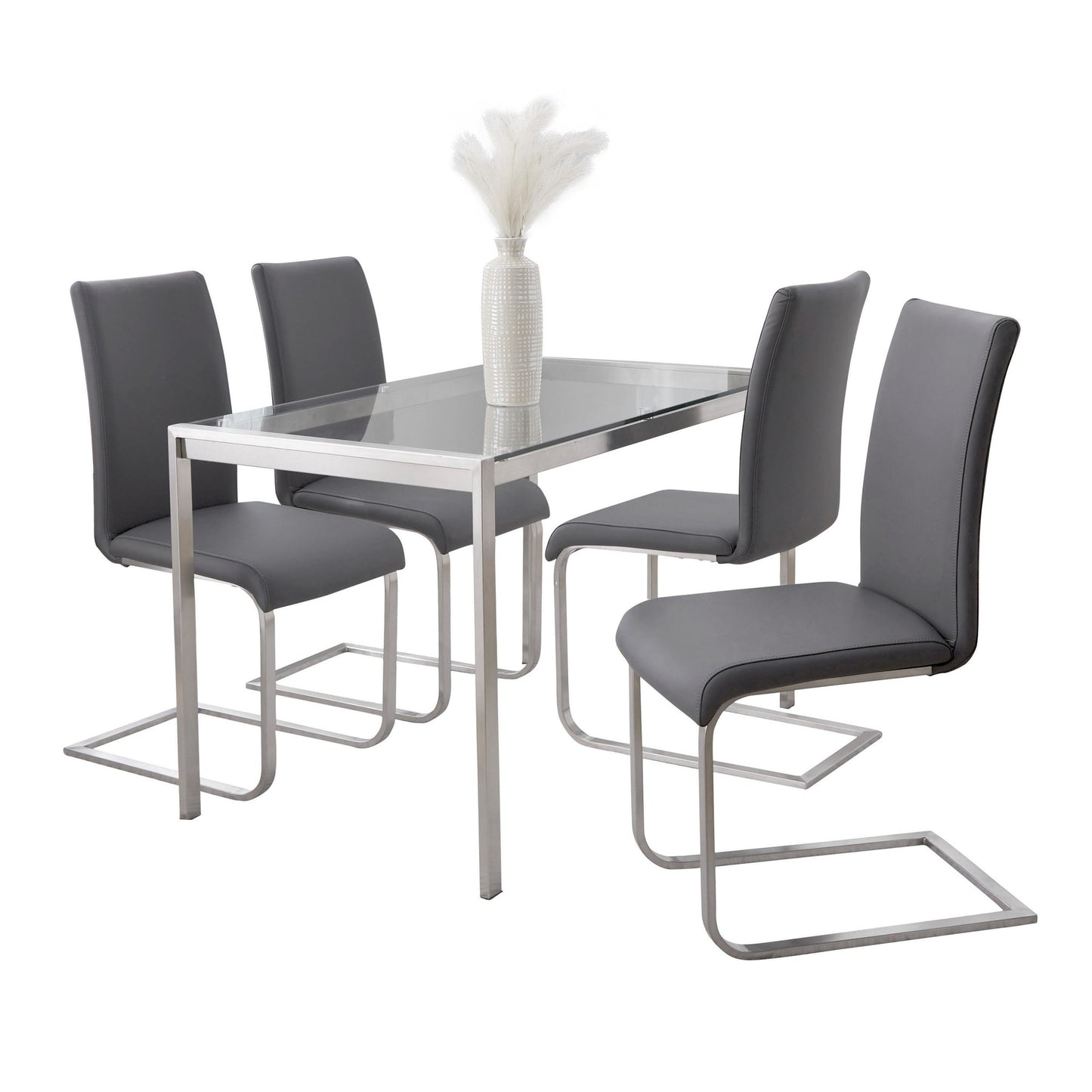 Fuji-Foster Dining Set - 5 Piece, Grey