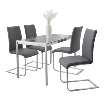 Fuji-Foster Dining Set - 5 Piece, Grey
