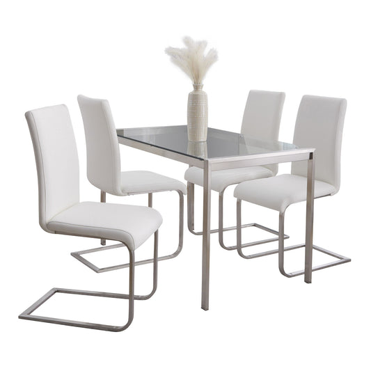 Fuji-Foster Dining Set - 5 Piece, White