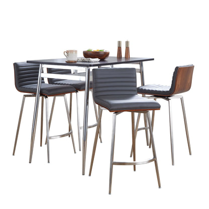 Marcel-Mason Swivel Counter Height Dining Set - 5 Piece, Grey