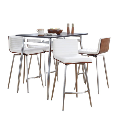 Marcel-Mason Swivel Counter Height Dining Set - 5 Piece, White