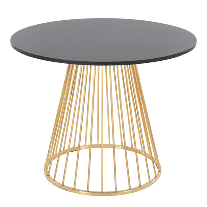 Canary Dining Table, Gold/Black