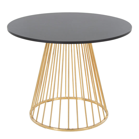 Canary Dining Table, Gold/Black