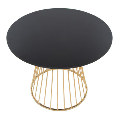 Canary Dining Table, Gold/Black