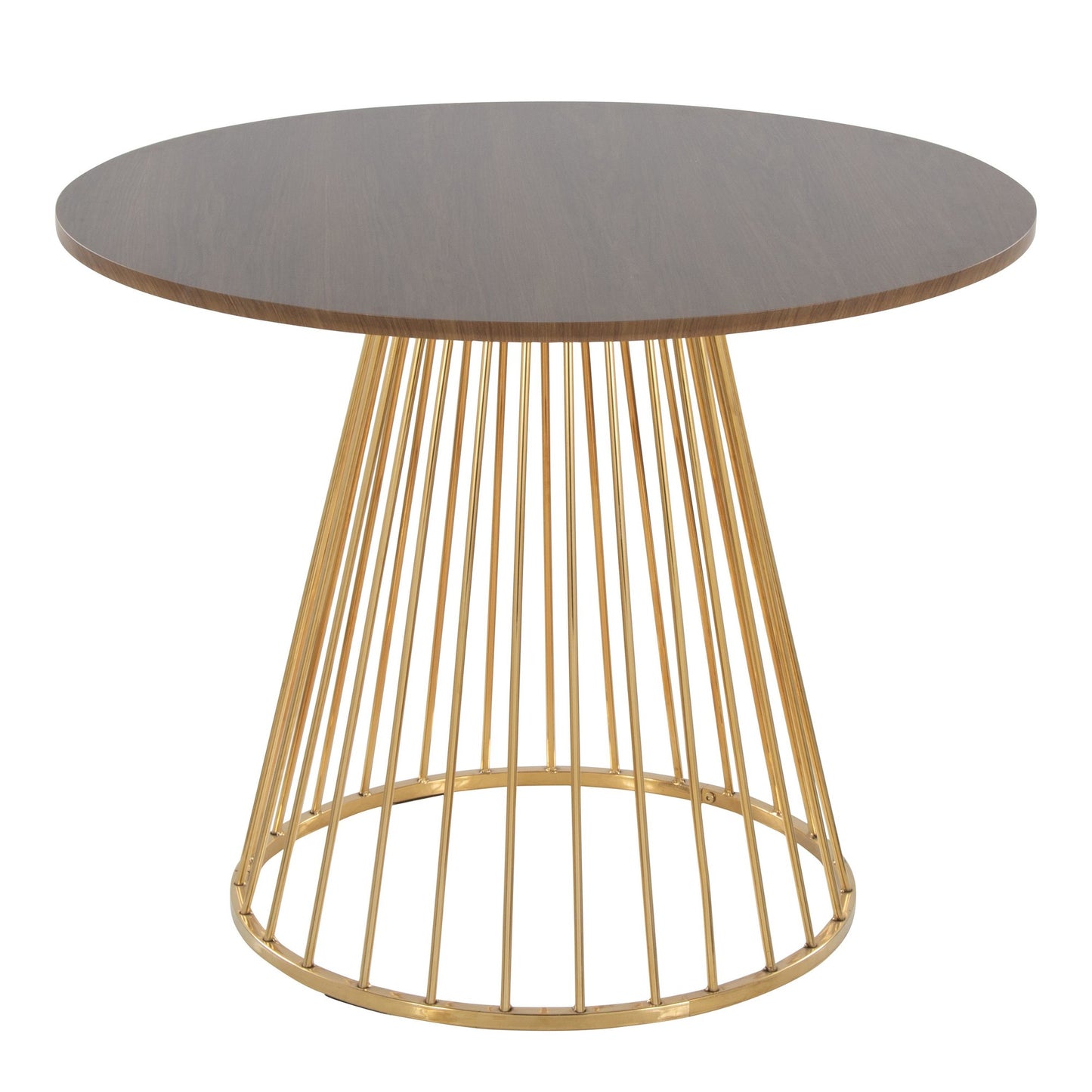 Canary Dining Table, Gold/Walnut