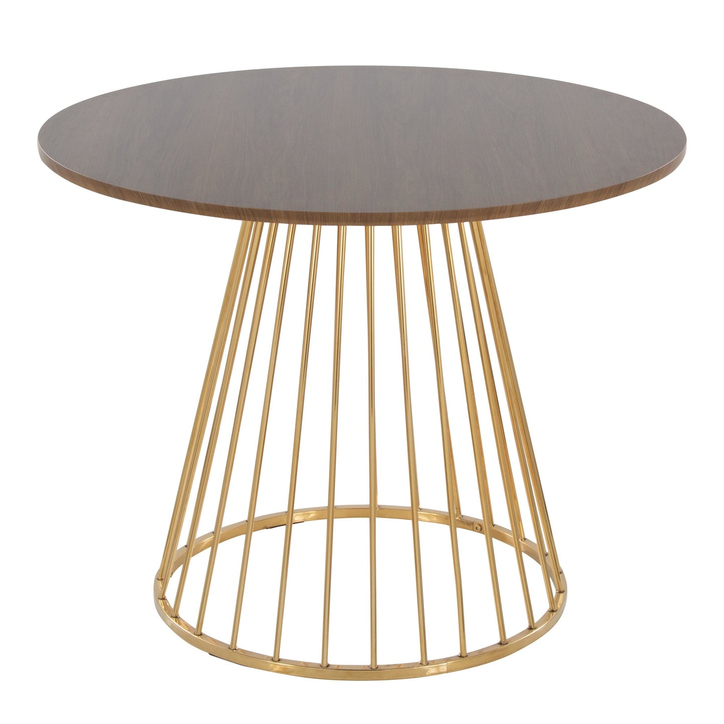 Canary Dining Table, Gold/Walnut