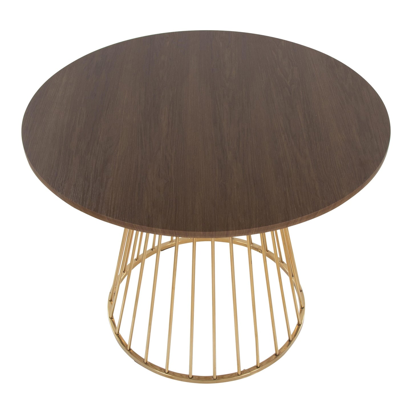 Canary Dining Table, Gold/Walnut