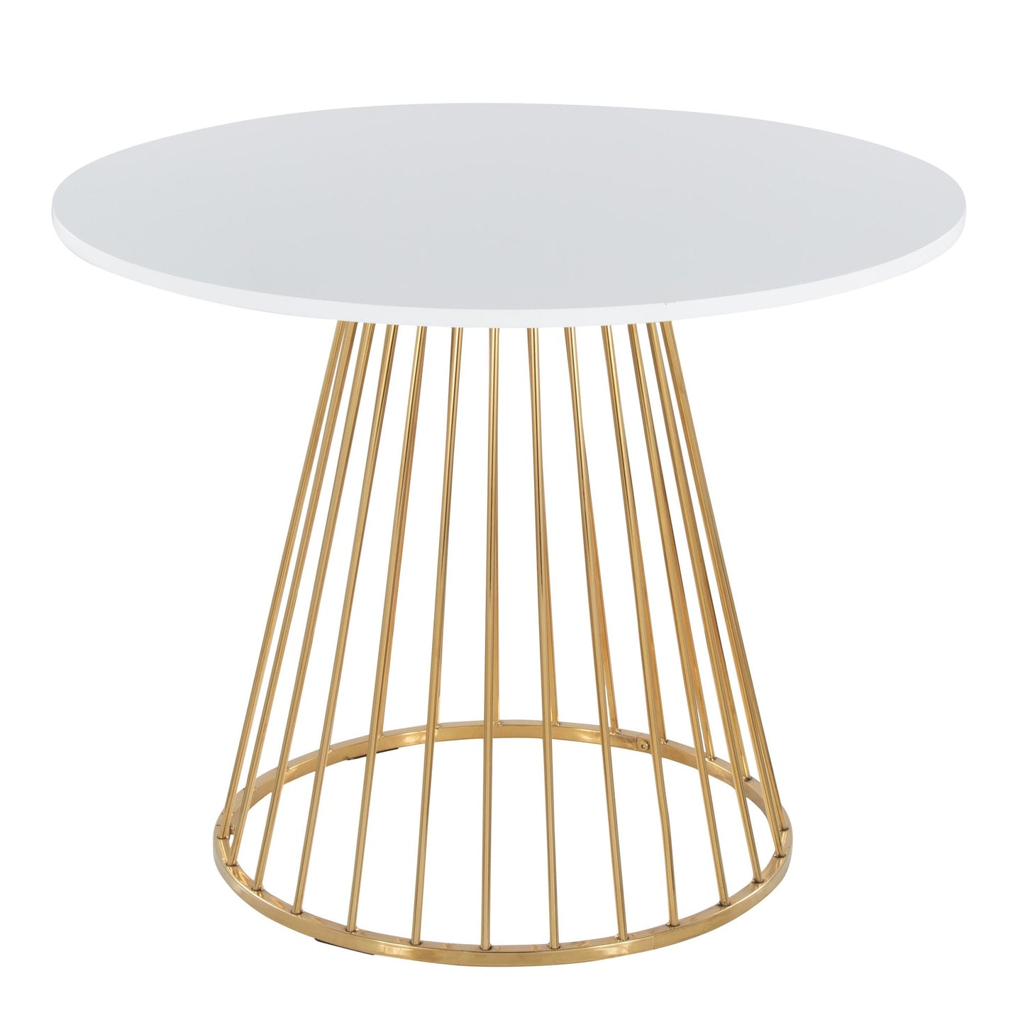 Canary Dining Table, Gold/White
