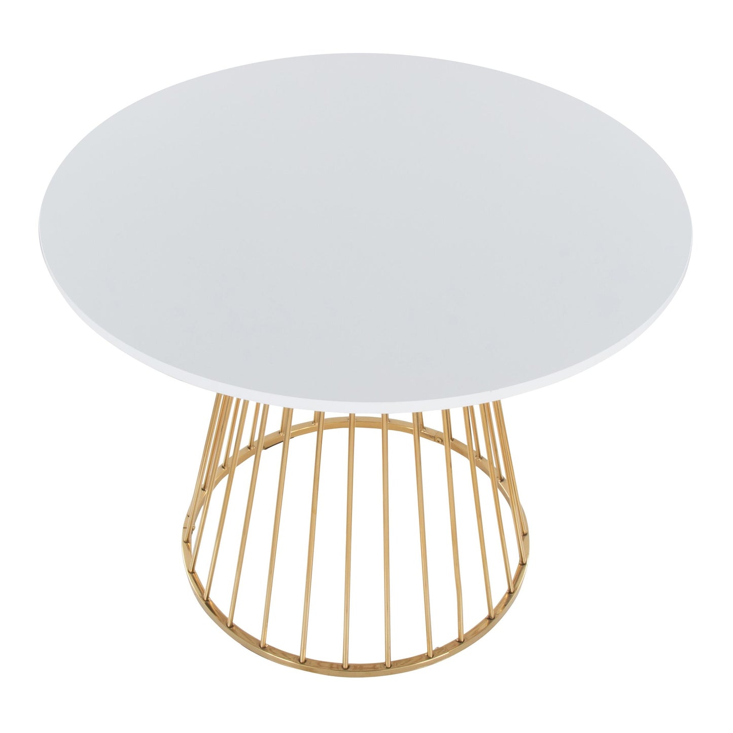Canary Dining Table, Gold/White