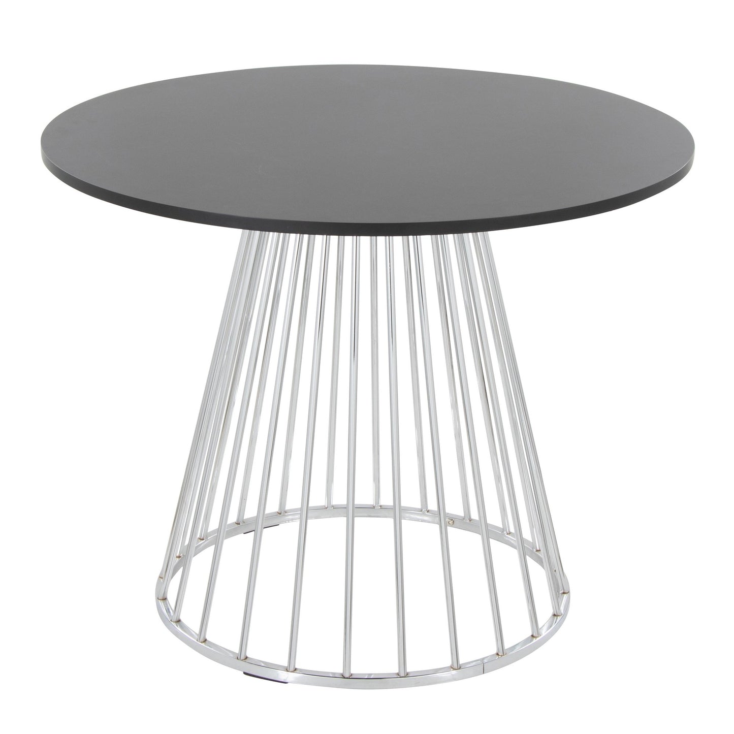 Canary Dining Table, Silver/Black