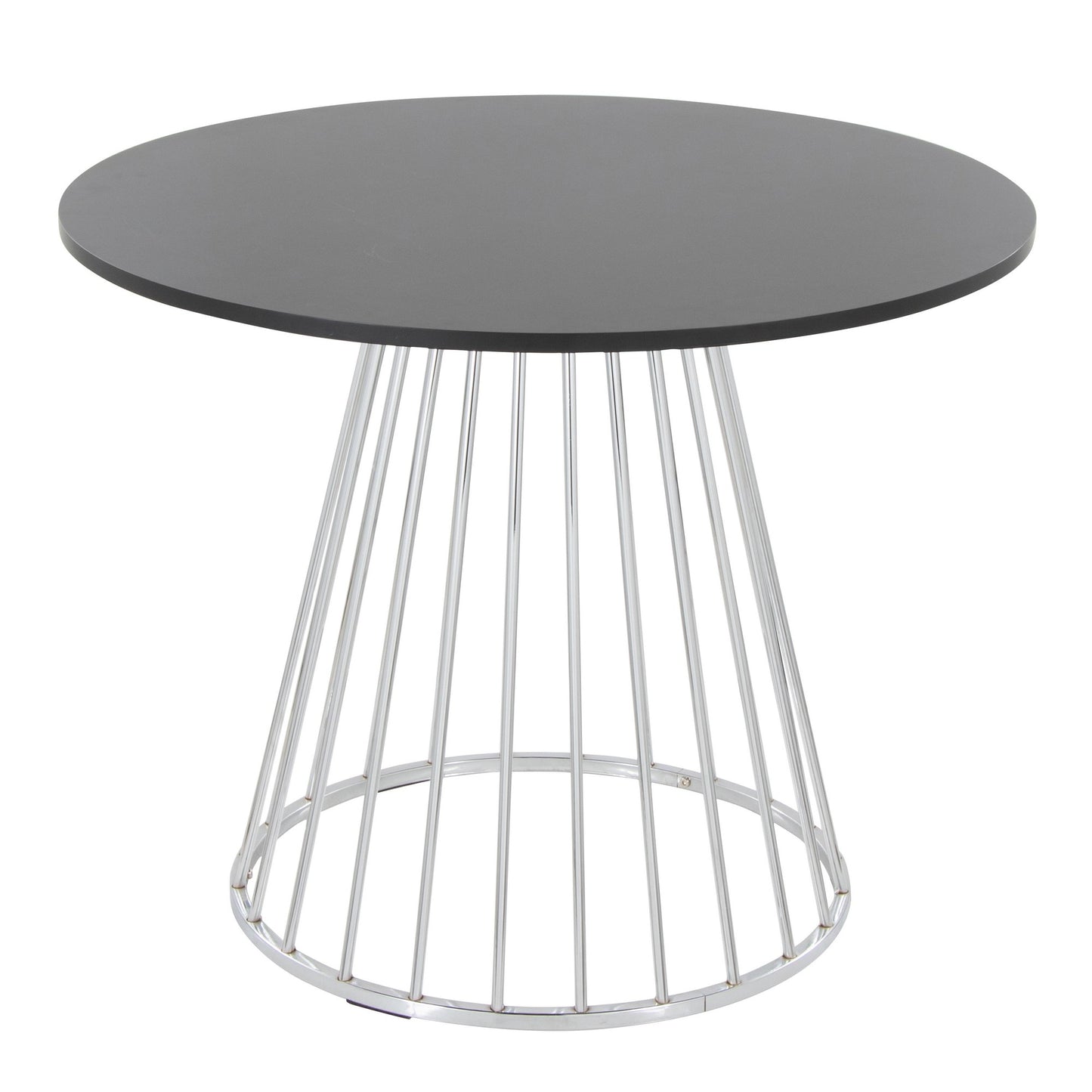 Canary Dining Table, Silver/Black