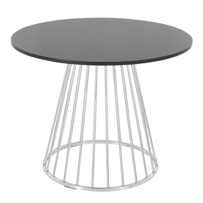 Canary Dining Table, Silver/Black