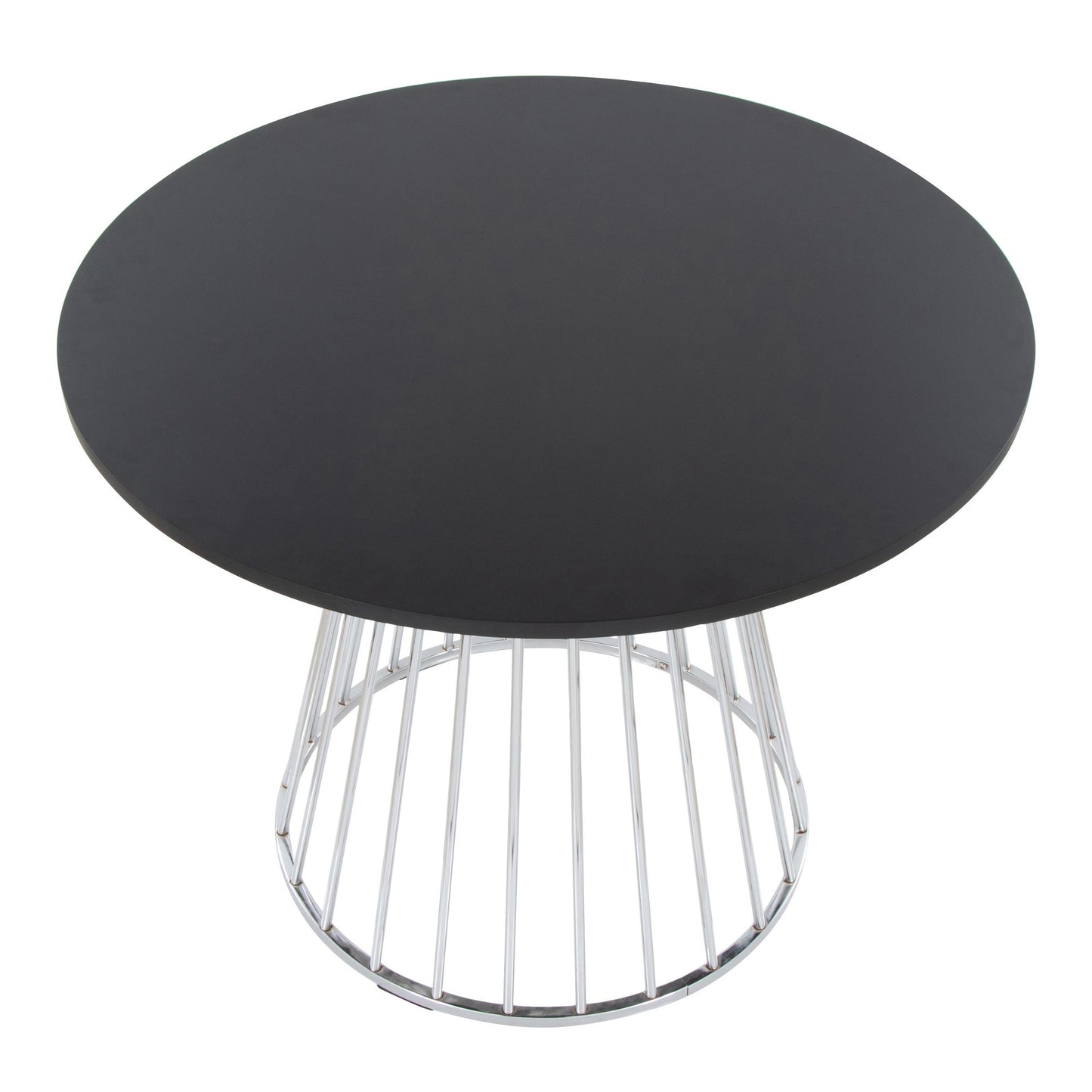 Canary Dining Table, Silver/Black