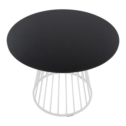 Canary Dining Table, White/Black
