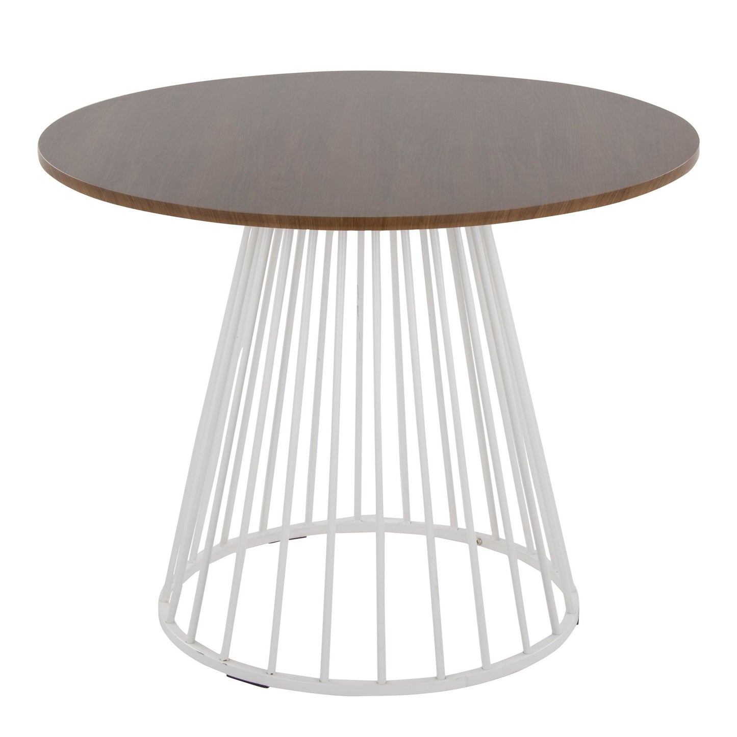 Canary Dining Table, White/Walnut