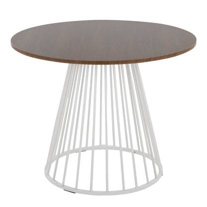 Canary Dining Table, White/Walnut