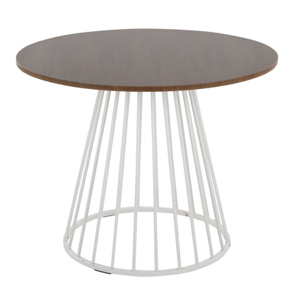 Canary Dining Table, White/Walnut