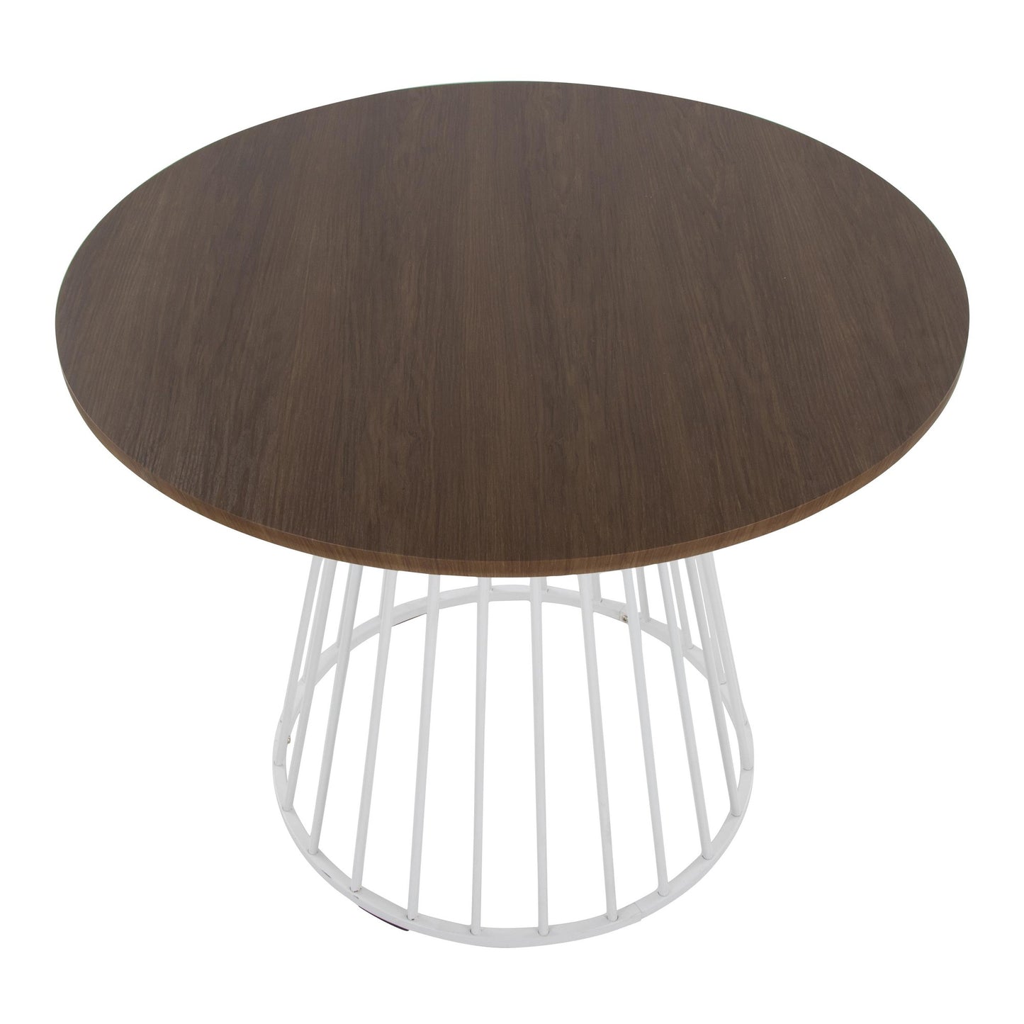 Canary Dining Table, White/Walnut