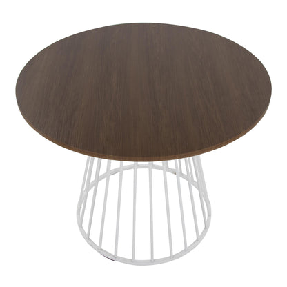 Canary Dining Table, White/Walnut