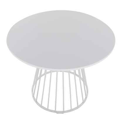 Canary Dining Table, White/White